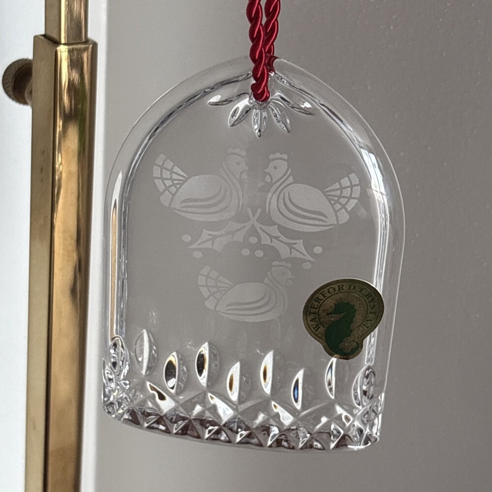 Waterford Three French Hens 12 Days Christmas Crystal Ornament Lismore Edition - Picture 3 of 11